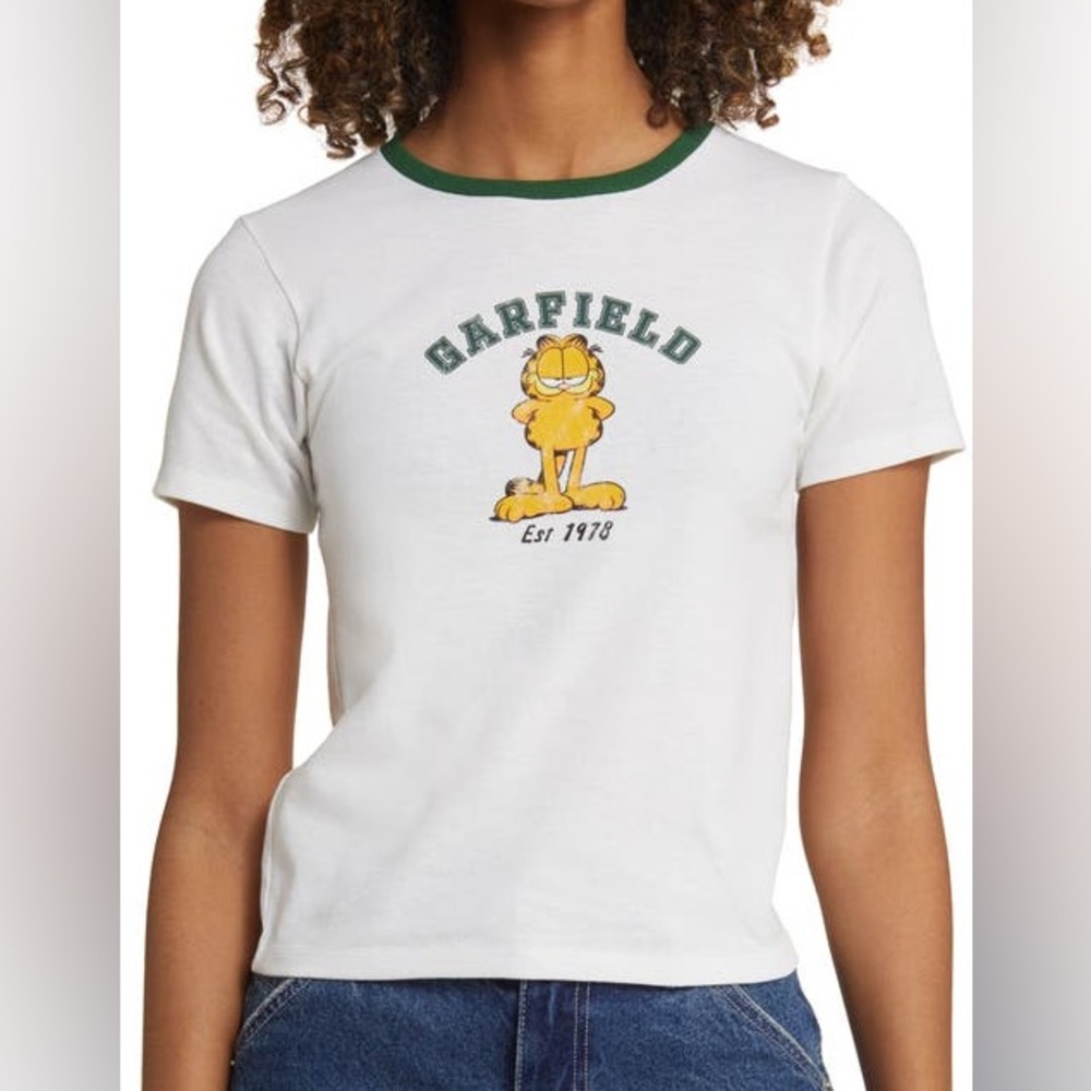 Garfield College Arch Cotton Graphic T-Shirt